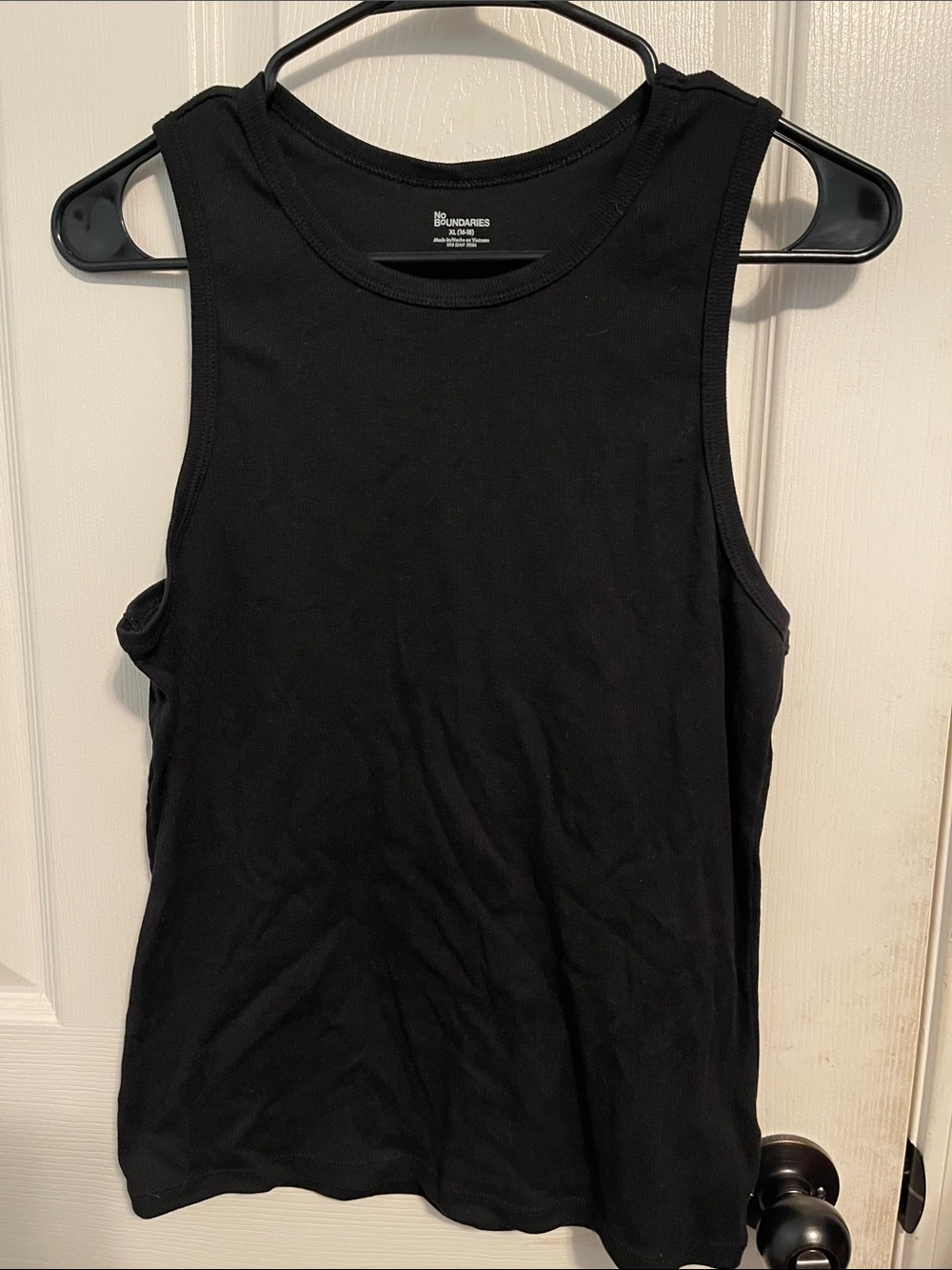 No Boundaries Black Ribbed Tank Top